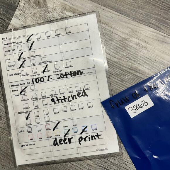 Vintage 60s 70s Fruit Of The Loom‎ Deer Blue Mens L Hunting Button Shirt Novelty - Picture 8 of 8